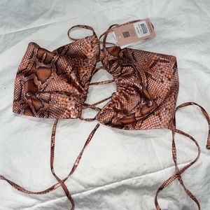 Tiger Mist Athina Crop Snake Print